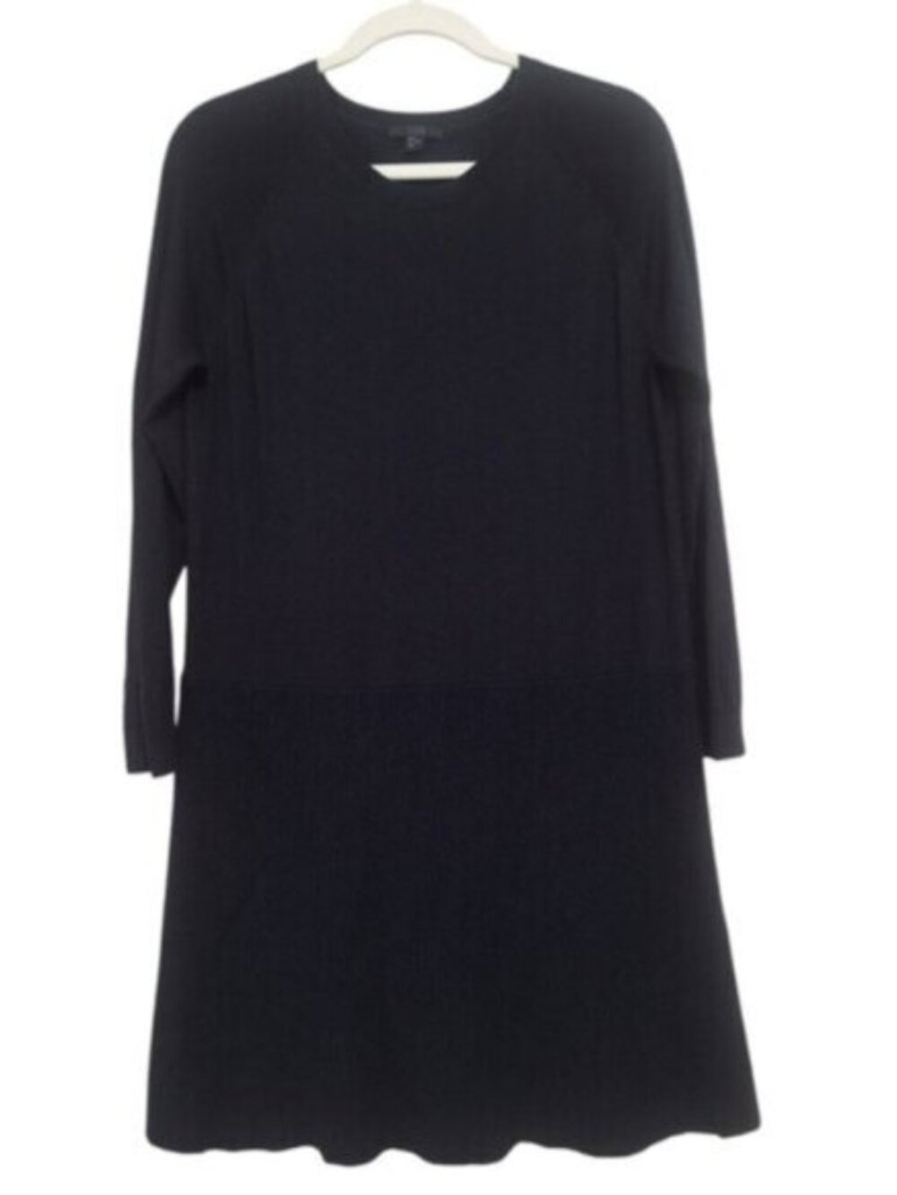 COSS Merino Wool Black Knit Midi Sweater Dress Long Sleeve  Sz Medium - Picture 2 of 10